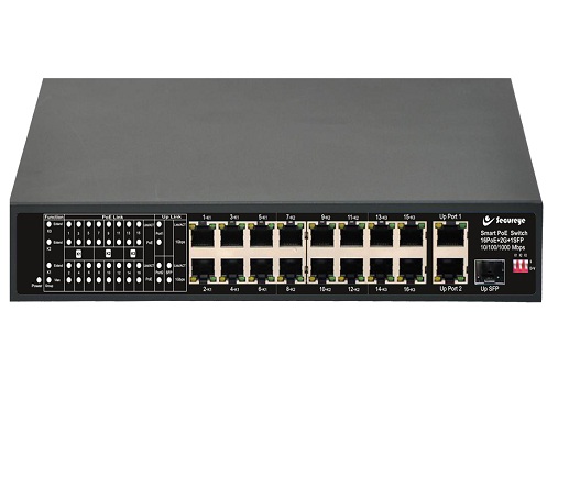 16 PoE Port Switch: S-16FE-2UG-1UF-250W