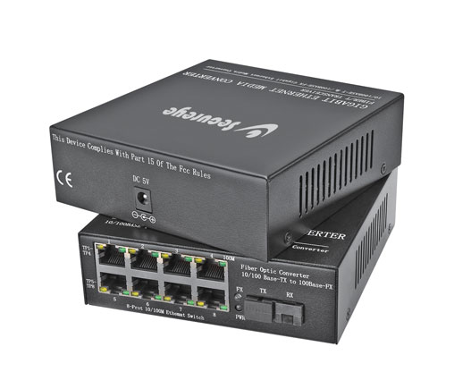 4 Port Media Converter – S-4SMSF-FE